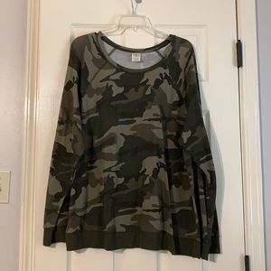 Athletic Works Camo, lightweight sweatshirt, 1X